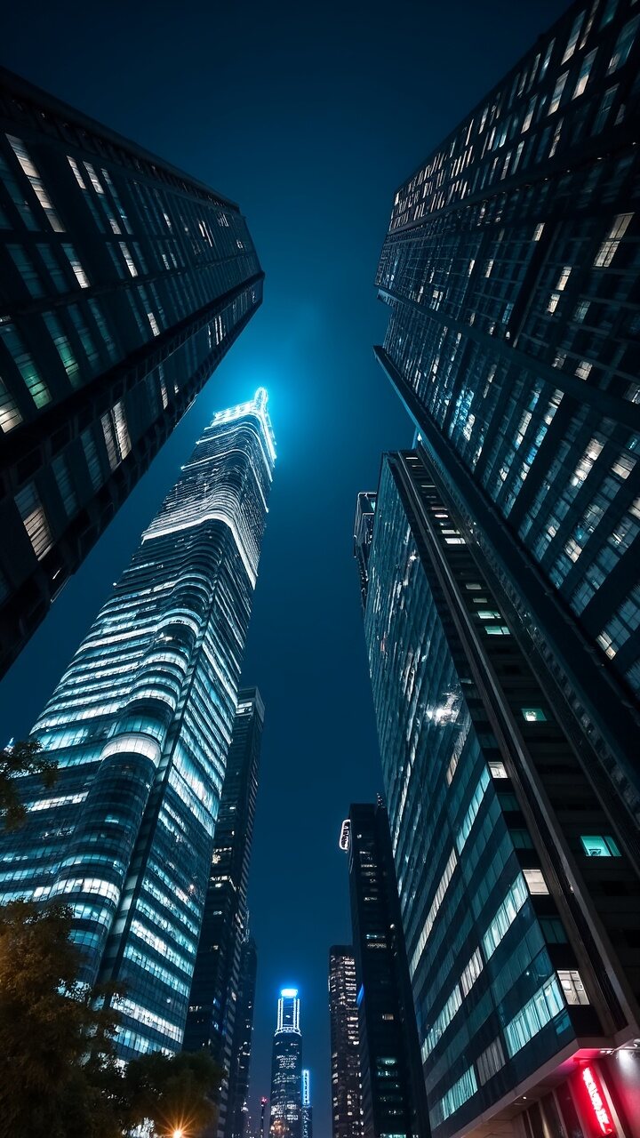 Hong Kong skyline at night